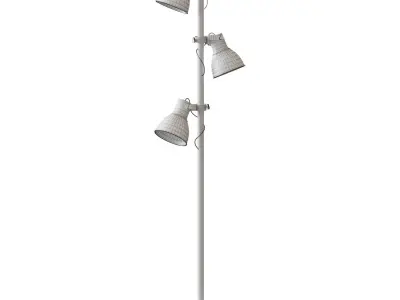 HEKTAR Floor lamp with 3 lamps dark gray 3D model
