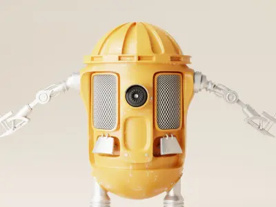 Robot V19 Low-poly 3D model