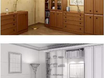 bookshelf house 3D model