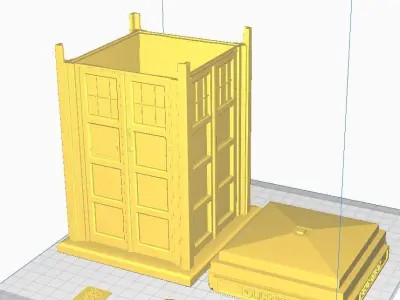 TARDIS TIME MACHINE BLUE BOX 3D print model