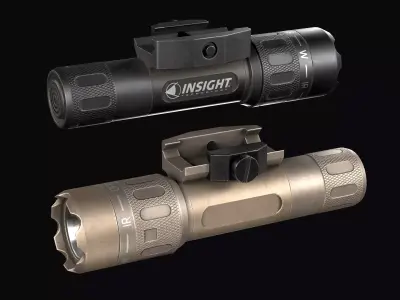 Insight WMX200 Tactical Weapon Light Low-poly 3D model
