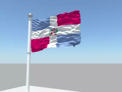 Dominican Republic flag 3D model