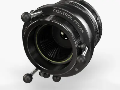Lensbaby Control Freak lens Low-poly 3D model
