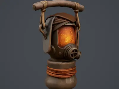 Bone Flare Torch from the Neo Tribe collection Low-poly 3D model