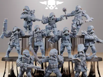 GrimGuard Xenarid Hunters 3D print model