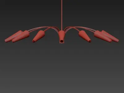 Sputnik frank lloyd wilson chandelier 3D model