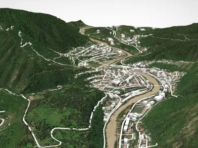 Cityscape Borjomi Georgia 3D model