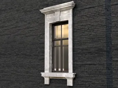 Classic window frame 3D model
