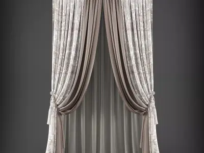 Curtain Low-poly 3D model 131