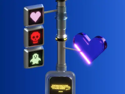 High-Quality Traffic Light 3D Model 3D model