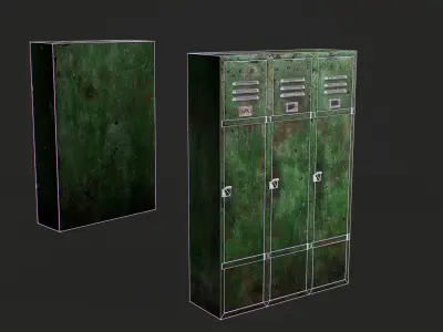 Wardrobe Changing Room Low-poly 3D model