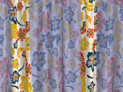 Curtain Low-poly 3D model