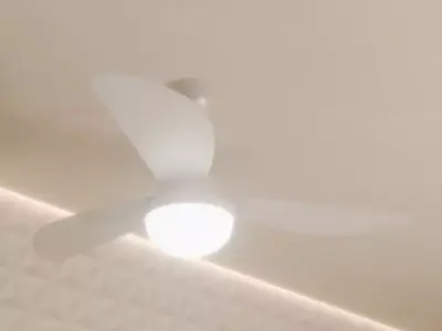 Ceiling Fan 3D Model Blender OBJ FBX STL Multi Format Low-poly 3D model