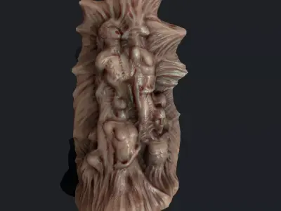 HOrror Mutated people Animated Low-poly 3D model