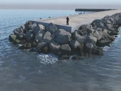 Breakwater 3D 3D Model Pack