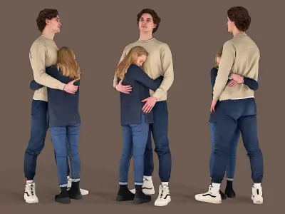 Couple in Love 3D model