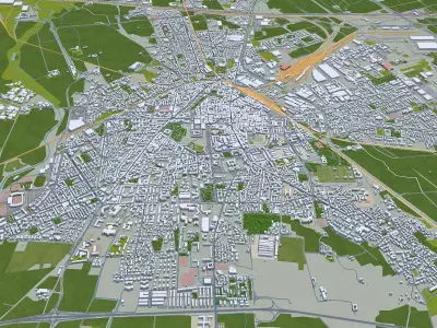 Novara Italy Low-poly 3D model