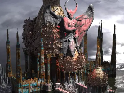 Temple of Dark Kali Towers Kit bash Extended  3D model