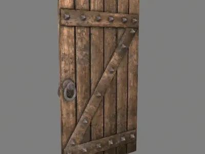 Medieval Door  Low-poly 3D model