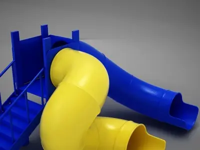 HD Playground Slide 3D model