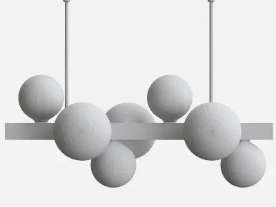 HINSDALE four spheres hanging from ceiling 3D model