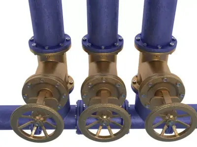 Industrial Pipes 3D model