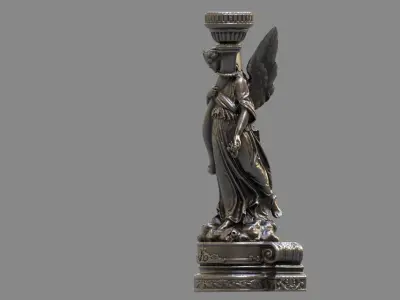 church candle holder statue  3D model