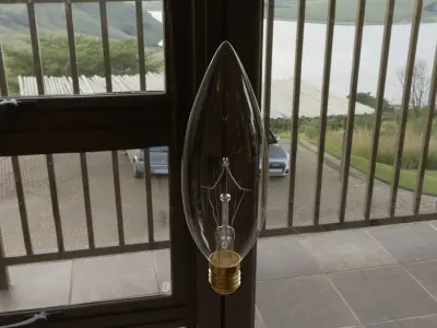 Candle Light Bulb 3D model