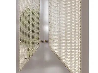 Classic rattan door 3D model