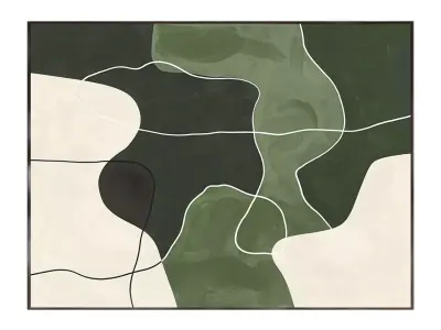 Modern Green Painting abav450 abav451 3D model