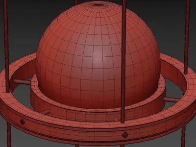 Miessa Grand Vertical Chandelier with  for High-Ceiling Space 3D model