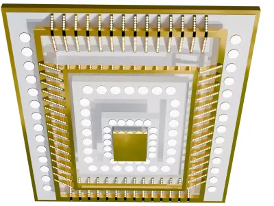 Modern ceiling lighting for interiors for architecture Low-poly 3D model