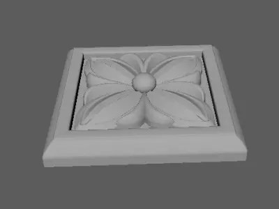 rosette flower 3D model 20