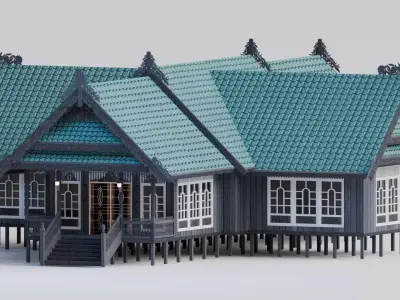 Traditional Houses - Rumah Baloy Low-poly 3D model