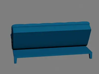 multi sofa artistic double  Low-poly 3D model