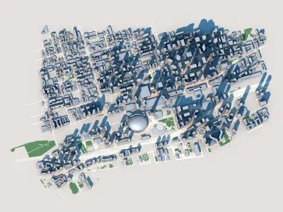 CN Tower First Canadian Place Toronto Canada 3D model