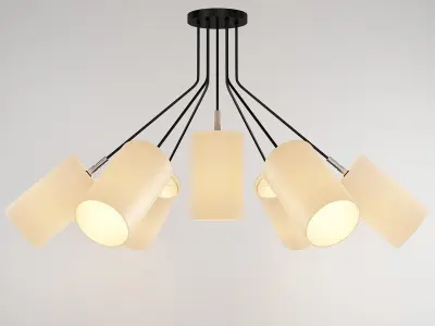 SCENE modern chandelier with six lights 3D model