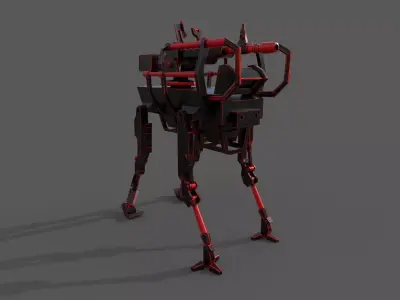Robot Military Low-poly 3D model