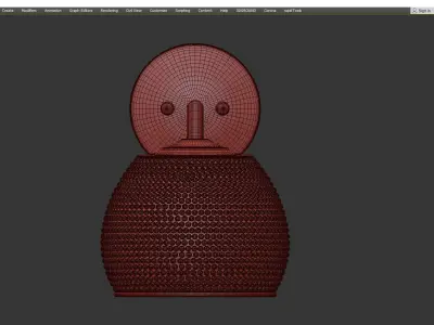  STUDDED BRASS SCONCE Low-poly 3D model