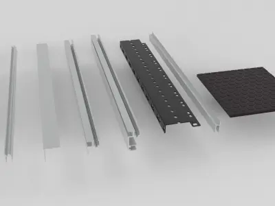 Flight Case components 3D model 3D model