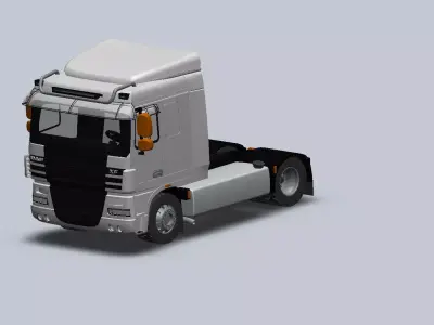 DAF XF 105 410 truck tractor miniature 3D print model