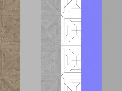 Parquet - Laminate - Wooden floor 2 in 1 3D model buy