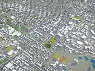 Boulder - City 3D Model Low-poly 3D model