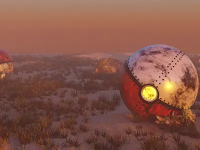 Broken Pokeball 3D model