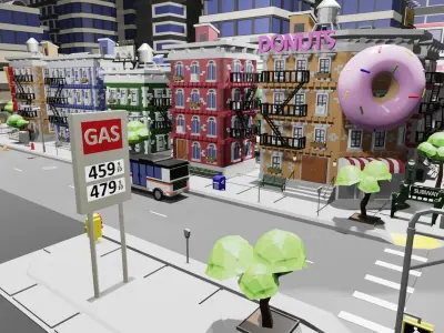 City Mega Pack Low-poly 3D model