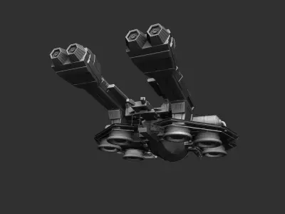 Spaceship star wars missile launcher 3D print model