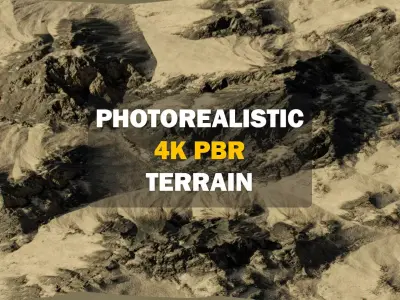 RealisticMountain Slippage 3D Terrain Environment PBR Low-poly 3D model