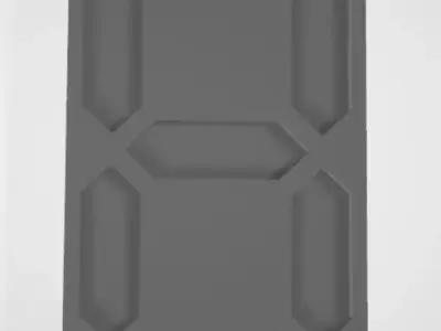 Digital number segment - Two types 3D model