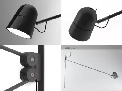 Counterbalance wall lamp 3D model