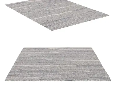 KIRAN HAND-KNOTTED WOOL and SILK RUG 3D model